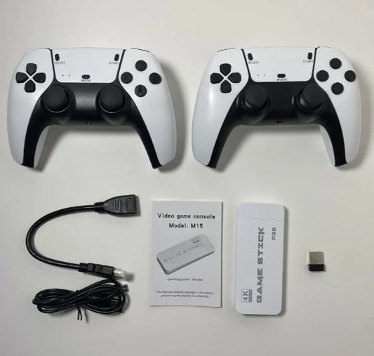 M15 Video Game Stick 4K 64G 20000+ Retro Games Handheld Video Game Console Wireless Gamepads HD Gaming Consola 20+ Simulators